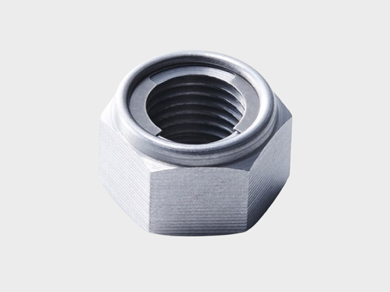 Fuji Fine U-Nut hexagonal precision lock nut with internal thread.